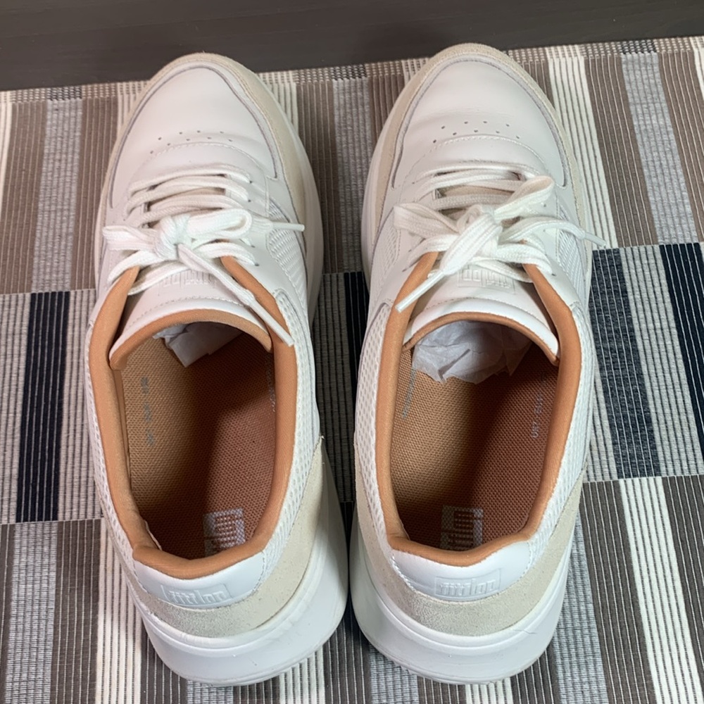 Women’s Fitflop F-Mode Sneakers, Urban White/Paris Grey, Size 9 US, 41 EUR - Picture 4 of 11